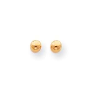  Sardelli   14k Gold Polished 4mm Ball Earrings Jewelry