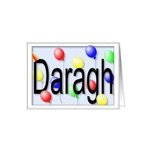  Daraghs Birthday Invitation, Party Balloons Card Toys 