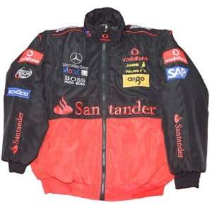  Mercedes Benz Santander Jacket Black and Red Sports 