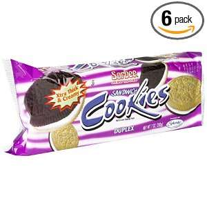 Sorbee Sugar Free Sandwich Cookies, Duplex, 7 Ounce Packages (Pack of 