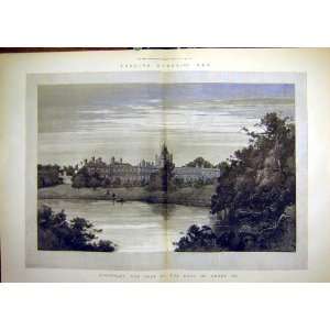  1890 Knowsley Earl Derby English Homes Building Print 