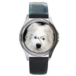  Samoyed Puppy Dog Round Leather Watch CC0760 Everything 