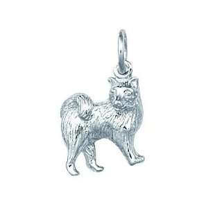  Sterling Silver Samoyed Dog Charm Jewelry