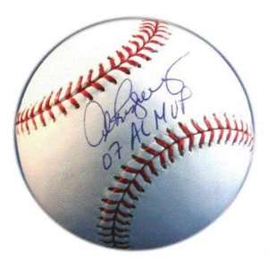 Alex Rodriguez Autographed Baseball with 07 AL MVP 