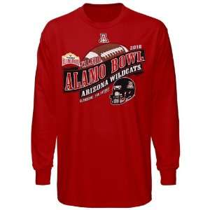 NCAA Arizona Wildcats Cardinal 2010 Alamo Bowl Long Sleeve T shirt 