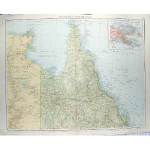  BACON MAP 1894 NORTH EAST AUSTRALIA PAPUA NEW GUINEA