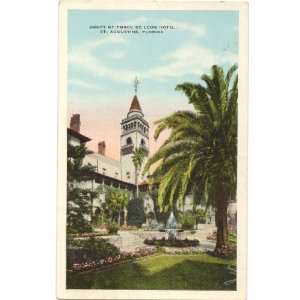   Postcard Courtyard of Ponce de Leon Hotel St. Augustine Florida
