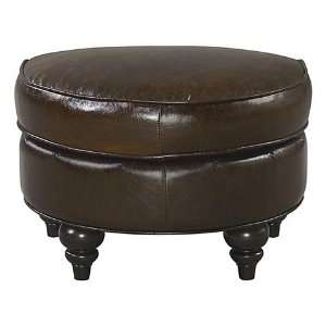    Round Half Moon Leather Ottoman for Chairs Furniture & Decor