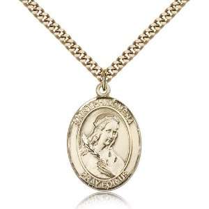 Gold Filled St. Saint Philomena Medal Pendant 1 x 3/4 Inches 7077GF 