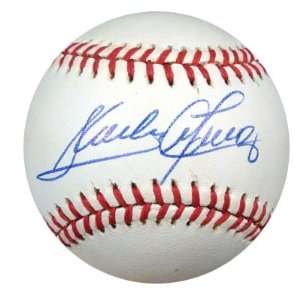  Sandy Alomar, Jr. Autographed/Hand Signed AL Baseball PSA 