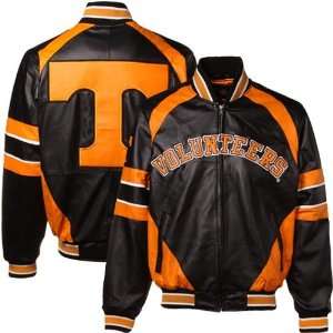   Orange Elite Varsity Full Zip Leather Jacket