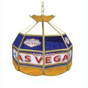 LAS VEGAS STAINED GLASS TIFFANY STYLE POKER LAMP