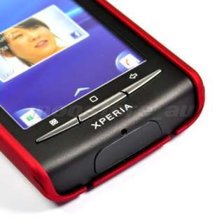 HARD RUBBER CASE COVER FOR SONY ERICSSON XPERIA X8 RED  
