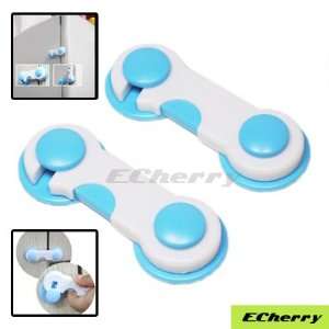  eCherry BLUE Baby safety lock for cabinet door 2PK With 