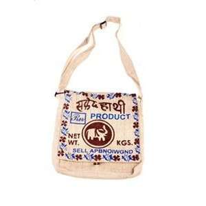    OC Hemp Shoulder Bag w/ Safed Hatti Flap & Org Cotton Liner Beauty