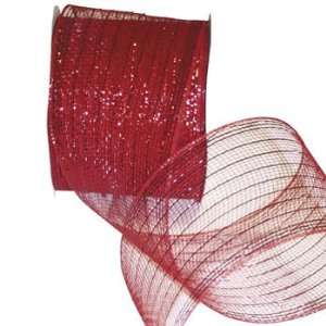  Metallic Red Mesh Ribbon   Adult Crafts & Floral Supplies 