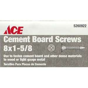   DRYWALL SCREWS 46040ACE Cement Board Screw, Wafer Head # 8 x 1 5/8