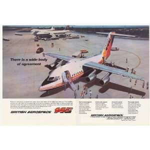  1980 British Aerospace 146 Fanjet Aircraft Double Page 