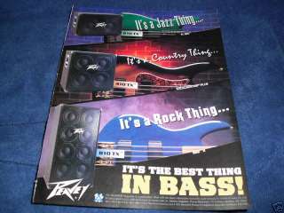 Peavey Bass Guitars and Amps RSB II TL SIX 1996 Ad  
