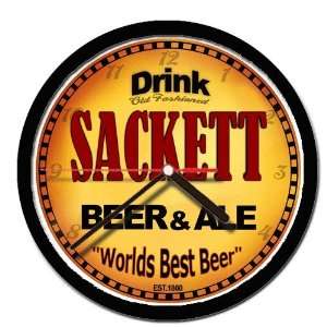  SACKETT beer and ale cerveza wall clock 