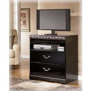   Home Park Small Media Chest in Deep Glossy Black