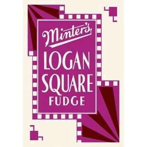  Minters Logan Square Fudge   12x18 Framed Print in Black 