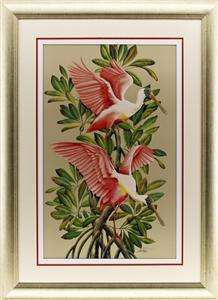 ROSEATE SPOONBILLS L/E art FRAMED PRINT   Art Lamay  