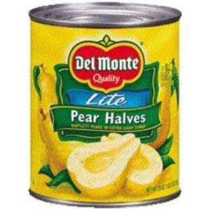 Del Monte Lite Pear Halves   12 Pack  Grocery & Gourmet 