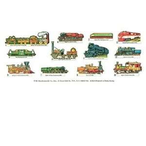  Die Cut Train Stickers