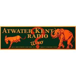  1920s Atwater Kent Who? Radio Vintage Political Antique 
