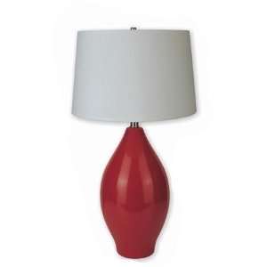  Delicacy Contemporary Red Ceramic Table Lamp