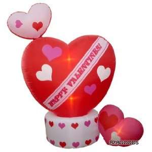  8 Foot Animated Inflatable Valentines Day Hearts w/ Top 