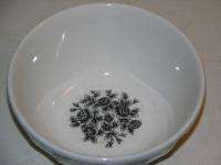 Waverly WVE1 Garden Room Black White Floral Soup Cereal Bowl (s) MINT 