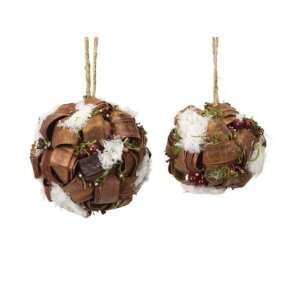   Lodge Moss and Rattan Berry Christmas Ball Ornaments
