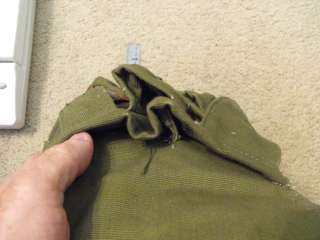 Romanian Green Canvas Long 3 Mag Pouch, Mint Unissued  