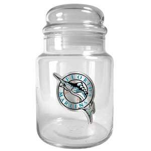  Florida Marlins MLB 31oz Glass Candy Jar   Primary Logo 