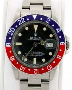 Rolex GMT Master 16750, Rare Pepsi 1982 Watch.  