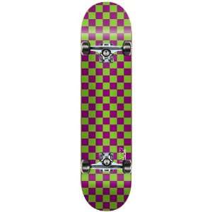  Speed Demons Checkerboard Purple/Green Skateboard Complete 