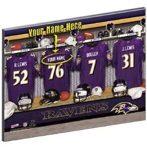  Baltimore Ravens Customized Locker Room 12x15 Laminated 
