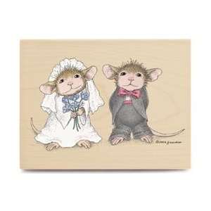  House Mouse Mounted Rubber Stamp 2.625X3.625 Arts, Crafts 