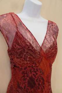 MUSE Silk Dress Womens Size 8 Reds STUNNING LIKE NEW See Pics 