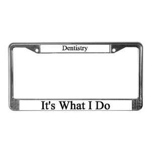  Dentist Teeth License Plate Frame by  Everything 
