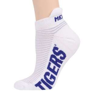 Memphis Tigers Ladies White Royal Blue Striped Ankle Socks  