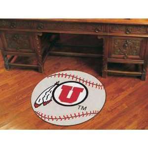   Runnin Utes NCAA Baseball Round Floor Mat (29) 