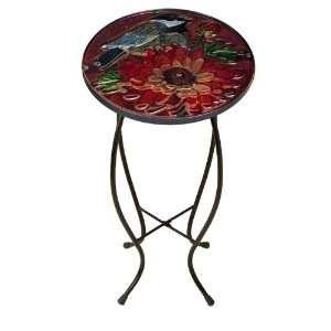  Bird and Bloom Round Glass Table Patio, Lawn & Garden