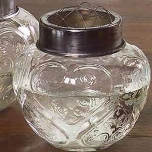  Clear Scrolled Heart Small Frog Jar