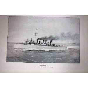    NAVY SHIP 1899 IKADSUCHI JAPANESE TORPEDO DESTROYER