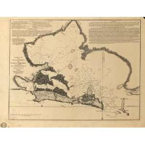  1805 map Harbors, Puerto Rico, San Juan