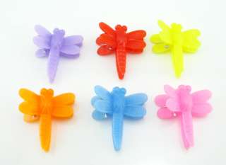   color Dragonfly 10pcs Prong Alligator Teeth Bows Hair Clips t87  