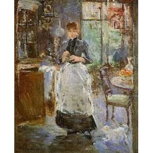   painting name In the Dining Room, by Morisot Berthe